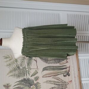 J.O.A. Olive Green Pleated Off The Shoulder Blouse NWOT